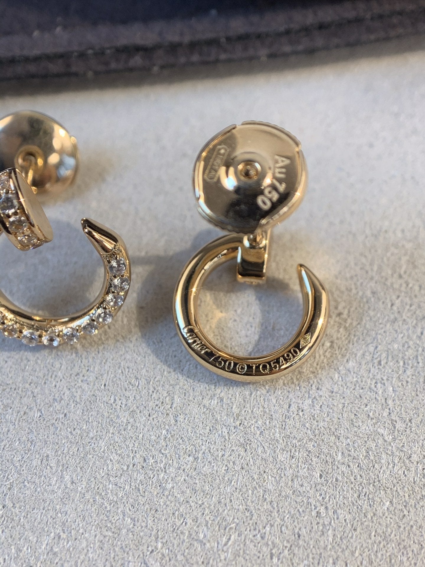 JUSTE EARRINGS 3.65MM PINK GOLD DIAMONDS