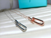 HARDWEAR DROP DOUBLE LINK PEDANT NECKLACE