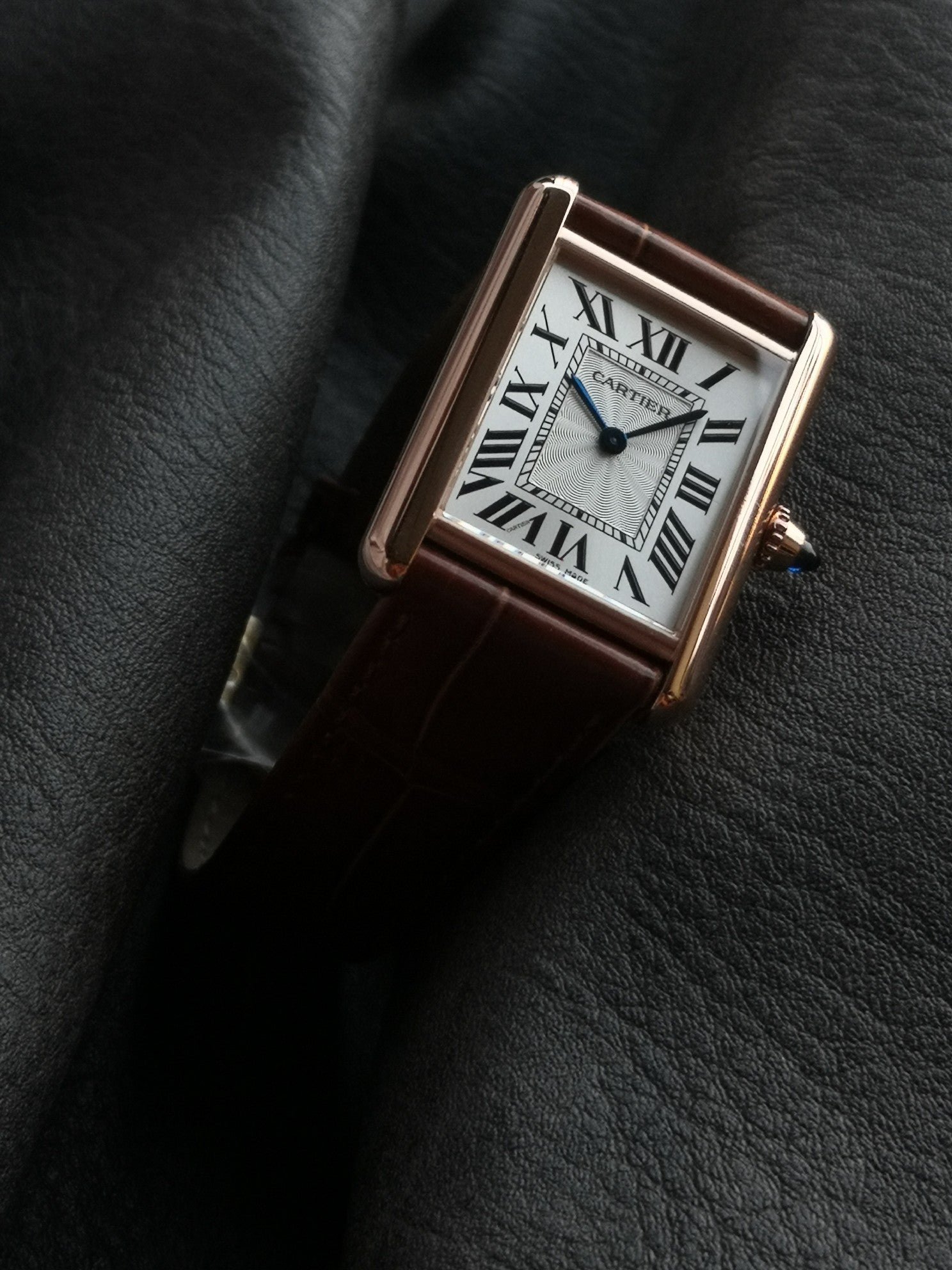 TANK MUST PINK GOLD BURGUNDY CROCODILE