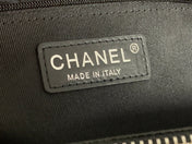 CHANEL 25S MEDALLION TOTE 33 CM IN BLACK CAVIAR WITH SILVER HARDWARE
