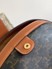 TRIOMPHE 24 BLACK PATTERN PRINTED CALFSKIN