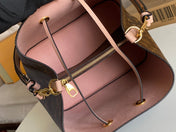 LV 25S NÉONOÉ BB 26 IN BROWN MONOGRAM CANVAS GOLD HARDWARE