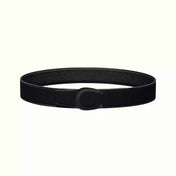 LUCK BELT BUCKLE & REVERSIBLE BLACK LEATHER STRAP 38MM BLACK HARDWARE