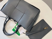SMALL ARCO TOTE 30 IN TROUT GRAY LAMBSKIN