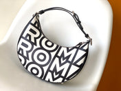FENDIGRAPHY SMALL 29 IN WHITE MIX BLACK SMOOTH CALFSKIN SILVER HARDWARE