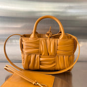 CANDY ARCO TOTE 20 IN RAW SIENNA SOFT LAMBSKIN