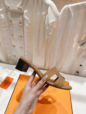 OASIS SANDALS CARAMEL LAMBSKIN ATTACH CRYSTAL