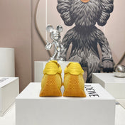FLOW RUNNER SNEAKER IN SUN YELLOW SUEDE AND SHEEPSKIN