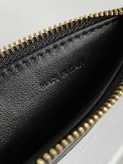 TRIOMPHE 9 WALLET TWO-IN-ONE BLACK CALFSKIN
