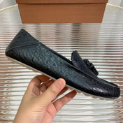 LP SPECIAL DOT SOLE WALK LOAFERS BLACK LAMBSKIN