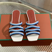 LP SPRIGHTLY CHARMS FLAT SANDAL SKY CALFSKIN