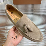 LP SUMMER WALK TASSELS LOAFERS KHAKI SUEDE