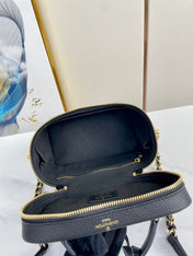 VANITY 19 IN BLACK MONOGRAM EMBOSSED CALFSKIN GOLD HARDWARE