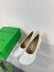 ATOMIC HIGH PUMP 9 CM IN WHITE CALFSKIN