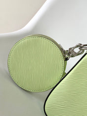 MARELLINI 19 LIGHT GREEN EPI GRAINED LEATHER