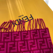 FF 180 CM SCRAF IN MAGENTA PURPLE CASHMERE AND WOOL