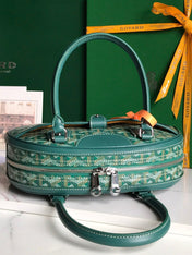 SAINT JEANNE MINI BAG 26 IN GREEN GOYARDINE CANVAS AND CALFSKIN