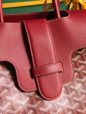SAIGON SOUPLE BAG 34 IN PERSIAN RED GOYARDINE CANVAS AND CALFSKIN