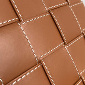 LARGE CASSETTE POUCH 35 IN BURNT SIENNA CALFSKIN