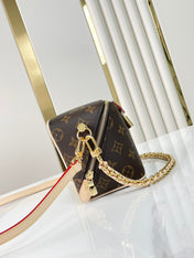 JUST IN CASE 14 IN BROWN MONOGRAM CANVAS GOLD HARDWARE
