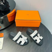 CHYPRE SANDAL WHITE MIX BLACK CALFSKIN SPECIAL