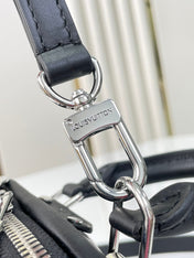 NANO ALMA 18 IN BLACK QUILTED LAMBSKIN GOLD AND SILVER HARDWARE