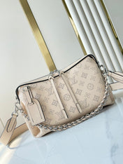 HAND IT ALL PM 29 IN BEIGE MONOGRAM PERFORATE CALFSKIN SILVER HARDWARE