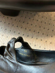 MIUMIU 26S BALLERINAS IN BLACK RUCHES NAPPA CALFSKIN