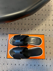 EZE SANDAL PLATFORM 85 MM IN BLACK CALFSKIN