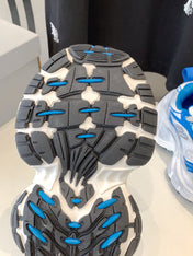 DAD SHOES IN WHITE MIX BLUE MESH AND CALFSKIN