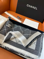 CHANEL 25S SCARF 140 IN WOOL SILK 700810