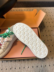 MIUMIU 26S SNEAKERS 50MM IN SAND BEIGE SUEDE