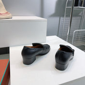LP 25S PENNAN FRINGE LOAFER 35MM IN BLACK CALFSKIN