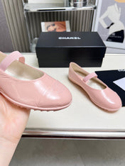 CHANEL 26S MARY JANE FLATS IN PINK CALFSKIN