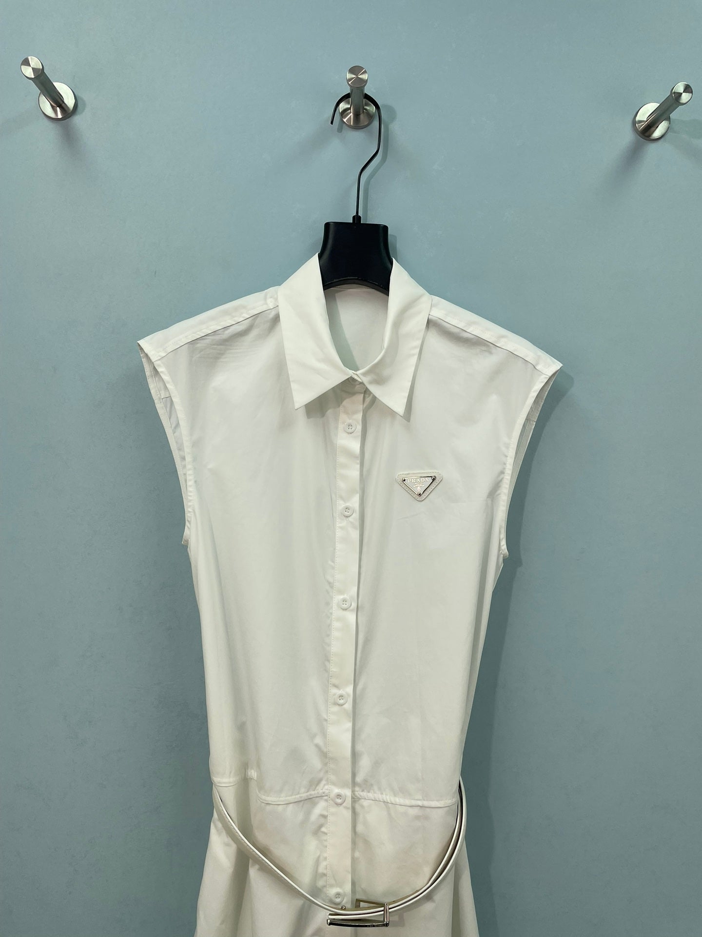 PRADA 26S SLEEVELESS SHIRT DRESS 974