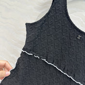 Coco Double C Jacquard Logo Classic One-piece Swimsuit