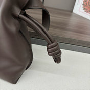 LOE 30 FLAMENCO PURSE BUCKET IN CHESTNUT BROWN CALFSKIN