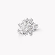 THREADS SILVER DIAMOND RING