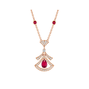 DREAM NECKLACE CARNELIAN DIAMOND PINK GOLD