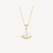 DREAM NECKLACE MOP GOLD DIAMOND