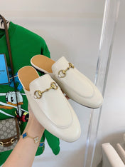 GG SLIPPER MULES WHITE