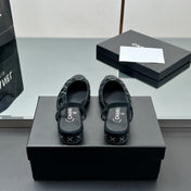 CC SLINGBACK 25S 25 MM IN BLACK SUEDE AND CRYSTALS