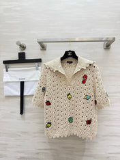 CHANEL 26S KNIT COLLARED TOP 1424