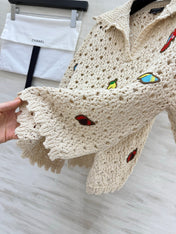 CHANEL 26S KNIT COLLARED TOP 1424