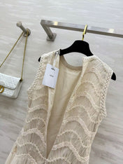 DIOR 26S SLEEVELESS LACE MAXI DRESS 1400