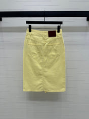 GUCCI SLIT DENIM SKIRT 269444