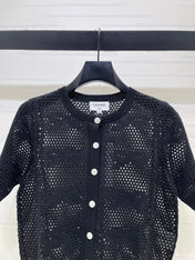 CHANEL 26S OPENWORK KNIT CARDIGAN 1334
