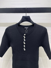 CHANEL 26S SHORT-SLEEVE KNIT TOP 1331