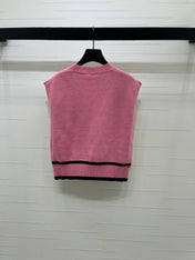 CHANEL 26S CONTRAST KNIT VEST 1325