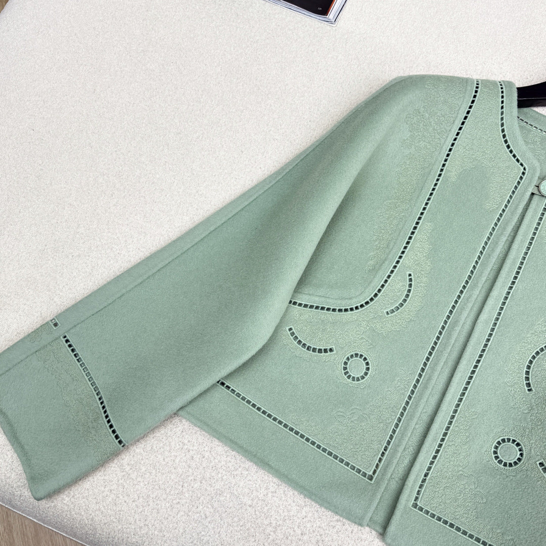 HERMES 25S SHORT CASHMERE COAT 192